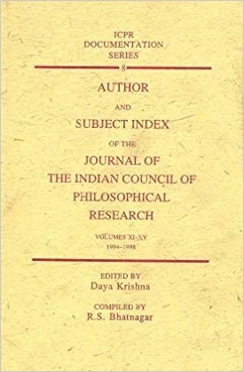 Author and Subject Index of the Journal of the Indian Council of Philosophical Research: Vols. XI-XV,
